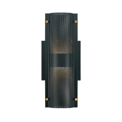 Eurofase Westcliffe 12" 2-Light LED Outdoor Wall Light, Gold-Black Mix, front view