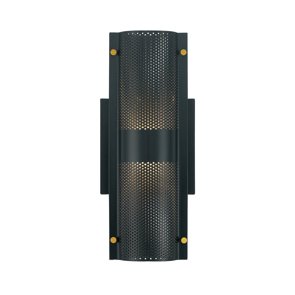Eurofase Westcliffe 12" 2-Light LED Outdoor Wall Light, Gold-Black Mix, front view