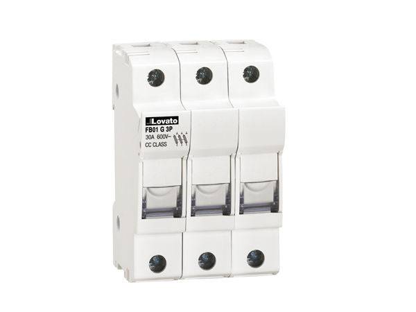 FB01G3P  FUSE HOLDER 3P CLASS CC 600V 30A, , Lovato - Maple Electric Supply 