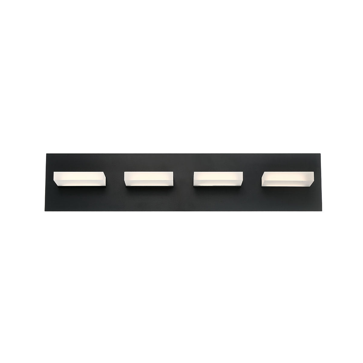 Eurofase Olson 24" 4-Light LED Vanity, Matte Black, front view