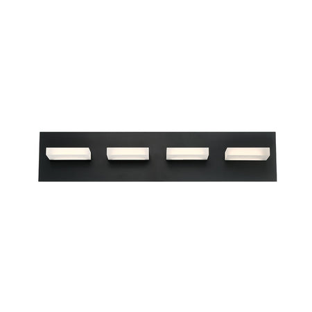 Eurofase Olson 24" 4-Light LED Vanity, Matte Black, front view