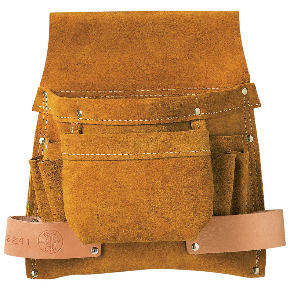 Klein Tools 42241 Tool Pouch, 6-Pockets for Nails, Screws and Tools