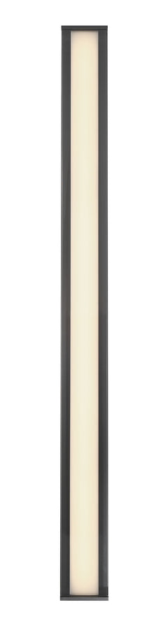 Eurofase Dulton 62" LED Outdoor Wall Light, Matte Black with Smoked Glass, front view
