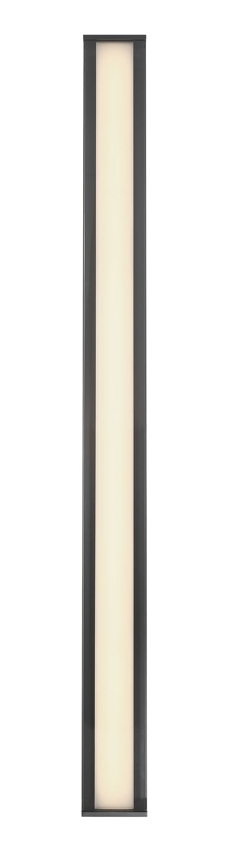 Eurofase Dulton 62" LED Outdoor Wall Light, Matte Black with Smoked Glass, front view