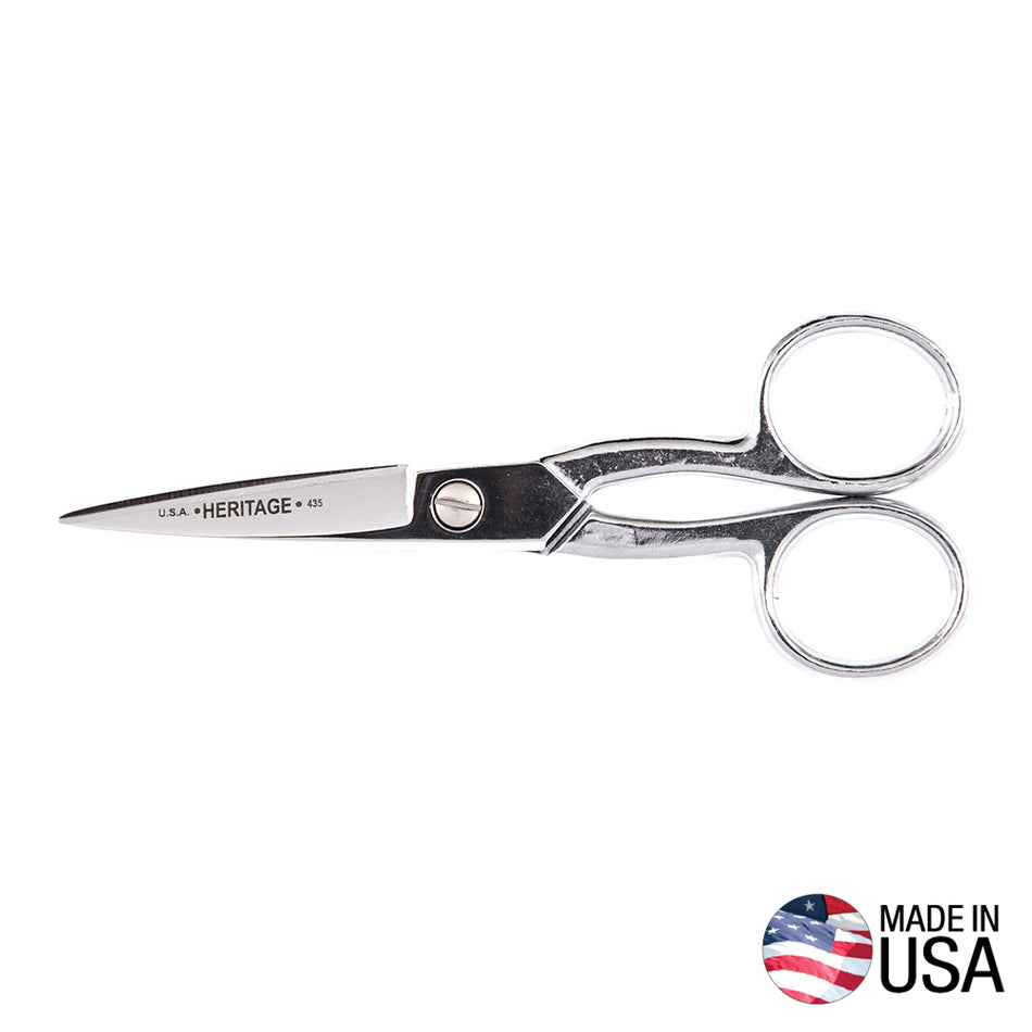 Klein Tools G435 Tailor Point Scissor, 5-Inch - detail view