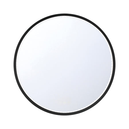 Eurofase Cerissa 30" x 30" LED Mirror, Anodized Black, front view