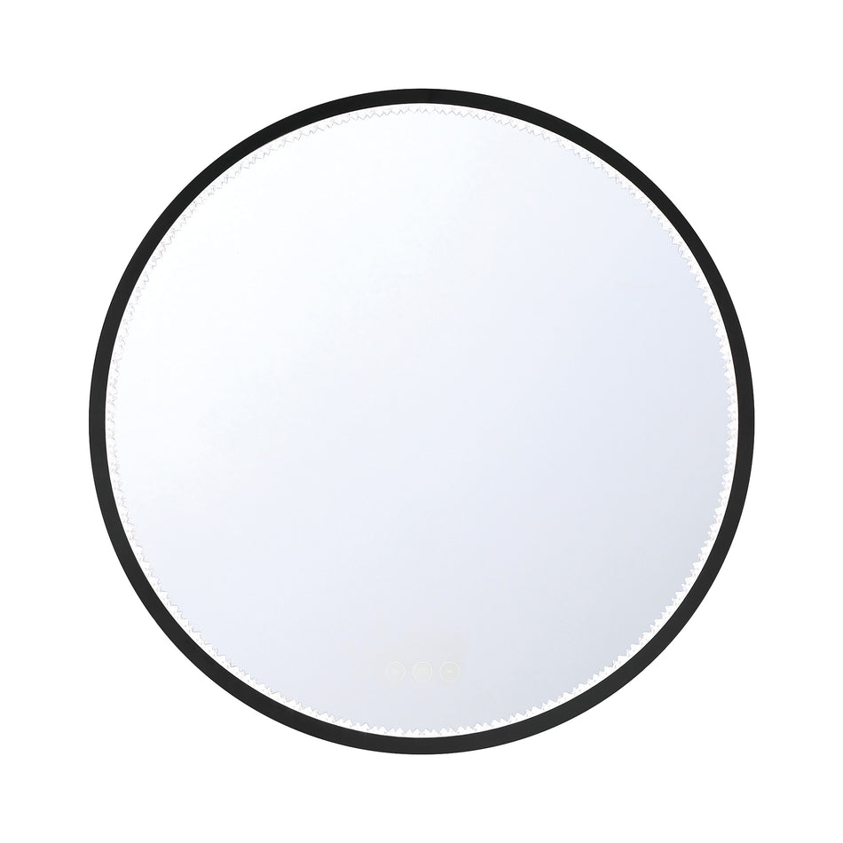 Eurofase Cerissa 30" x 30" LED Mirror, Anodized Black, front view