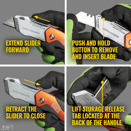 44130 Auto-Loading Folding Utility Knife