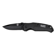Pocket Knife, Black, Drop-Point Blade-44220 Pocket Knife 3-1/2 in Blade 440A Stainless Steel Drop Point