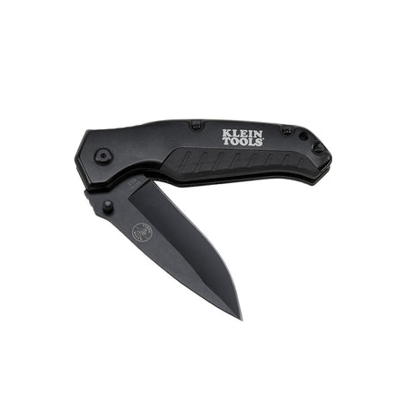 Pocket Knife, Black, Drop-Point Blade-44220 Pocket Knife 3-1/2 in Blade 440A Stainless Steel Drop Point