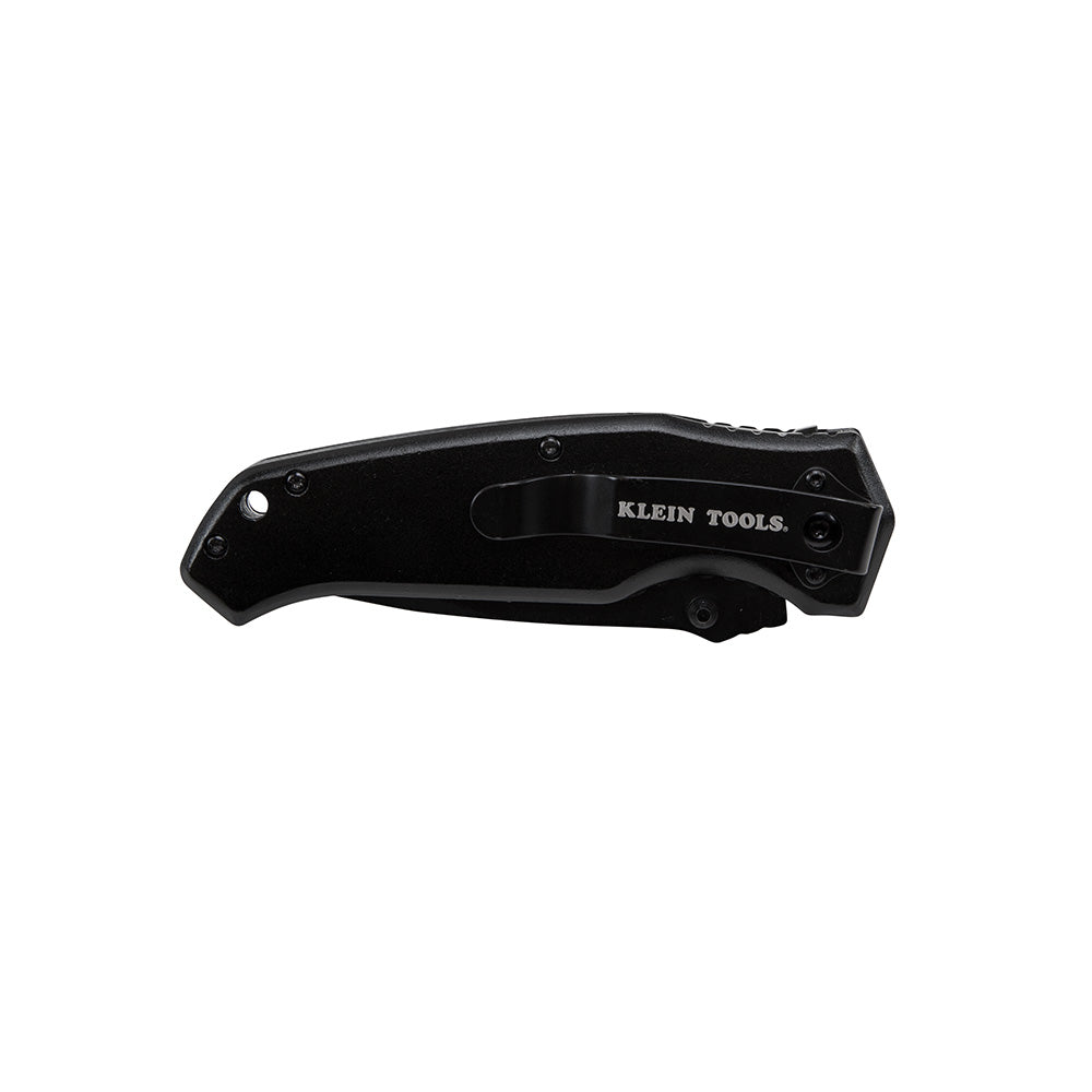 Pocket Knife, Black, Drop-Point Blade-44220 Pocket Knife 3-1/2 in Blade 440A Stainless Steel Drop Point
