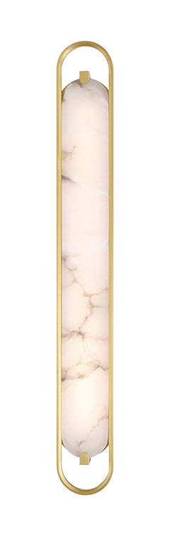 Eurofase Noga 36" LED Vanity, Gold with Alabaster, front view