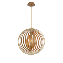 Eurofase Abruzzo 20" Pendant, Wood, front view