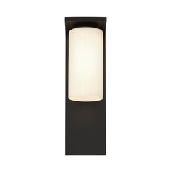 Eurofase Colonne 20" Outdoor Wall Light, Powder Coat Black with Clear Glass, front view