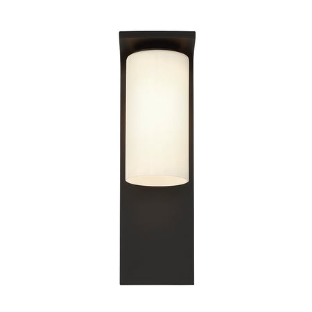 Eurofase Colonne 20" Outdoor Wall Light, Powder Coat Black with Clear Glass, front view