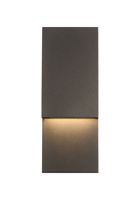 Eurofase Nanton 14" LED Outdoor Wall Light, Sand Bronze, front view