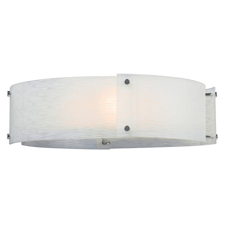 Madeo 3-Light Chrome Flush Mount with Frosted Textured Glass Shade, 60W, 17-7/8"D x 5"H, Non-Dimmable, Elegant Lighting Fixture, Ceiling Fixtures, Galaxy Lighting - Maple Electric Supply 