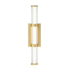 Eurofase Fayton 21" LED Outdoor Wall Light, Matte Gold with Clear Glass, front view