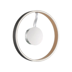 Eurofase Verdura 15" LED Flush Mount, Matte Black with White Acrylic, front view