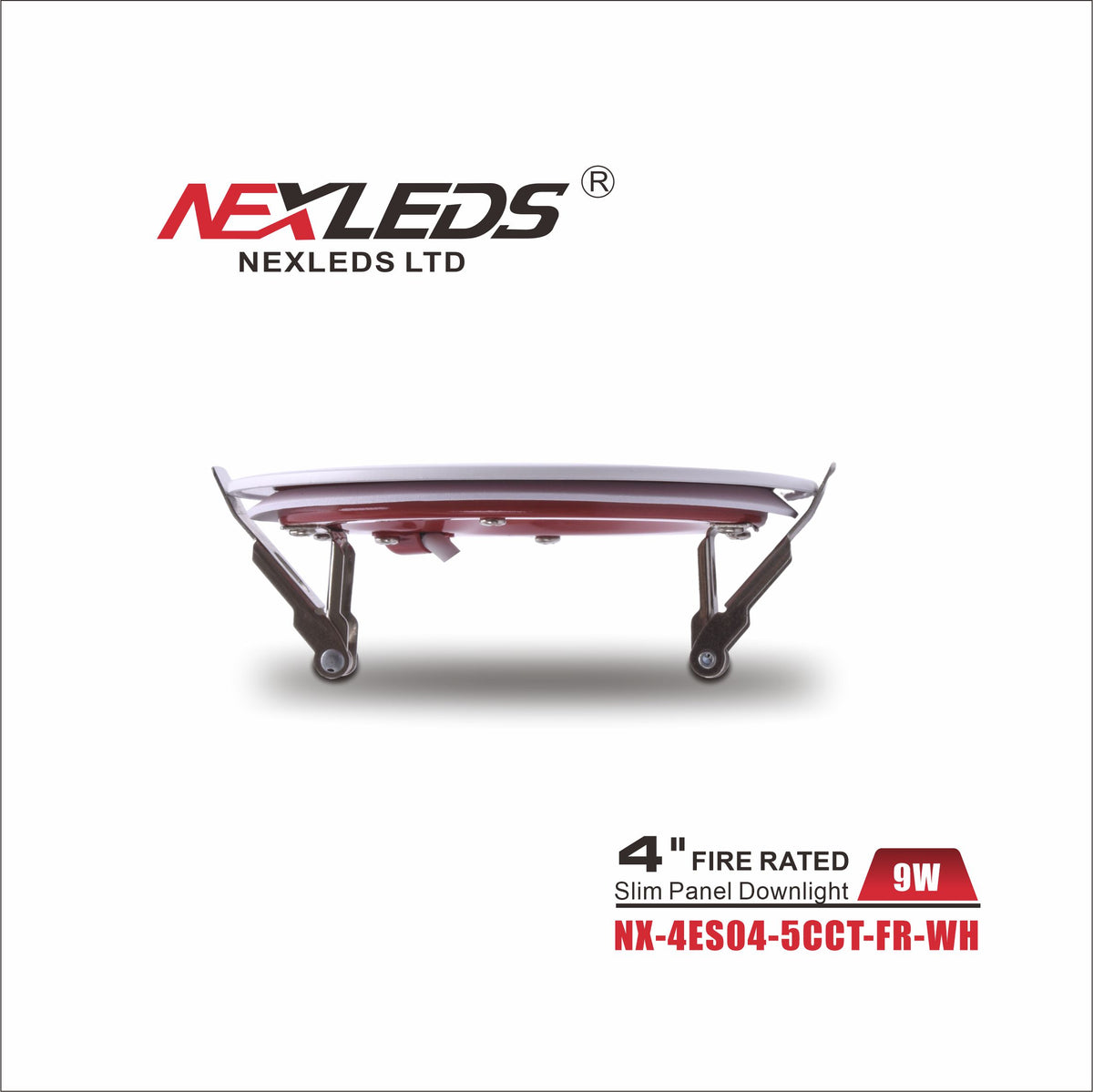 A photo of a , by NX-4ES04-5CCT-FR-WH - 4 inch LED Slim Pot Light 2-Hour Fire Rated - NEXLEDS eCommerce - Maple Electric Supply in Canada