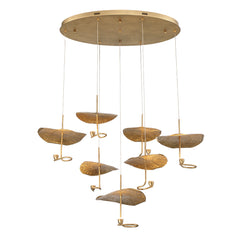 Eurofase Lagatto 40" 7-Light LED Chandelier, Oil Rubbed Bronze, front view