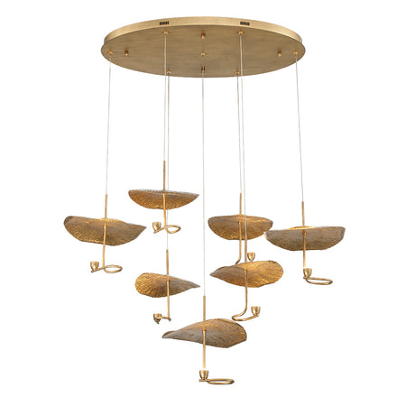 Eurofase Lagatto 40" 7-Light LED Chandelier, Oil Rubbed Bronze, front view