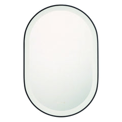 Eurofase Sara 24" x 36" LED Mirror, Matte Black, front view