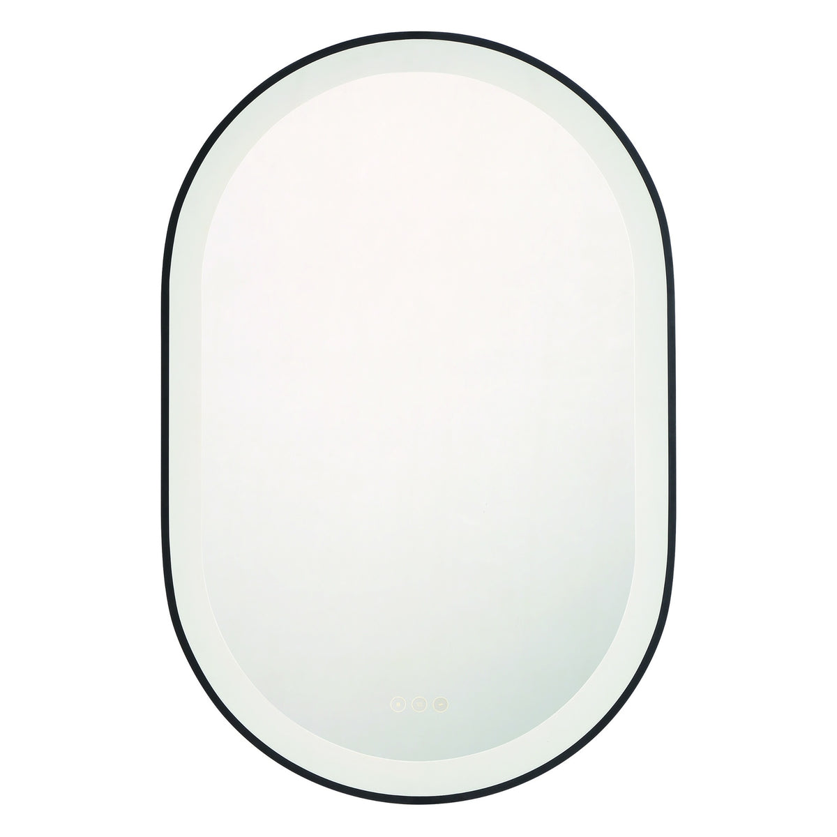 Eurofase Sara 24" x 36" LED Mirror, Matte Black, front view