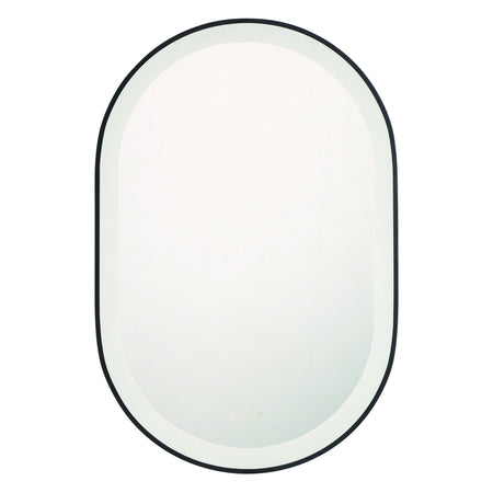 Eurofase Sara 24" x 36" LED Mirror, Matte Black, front view