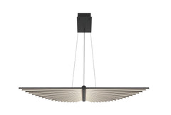 Eurofase Seraph 39" LED Chandelier, Matte Black, front view