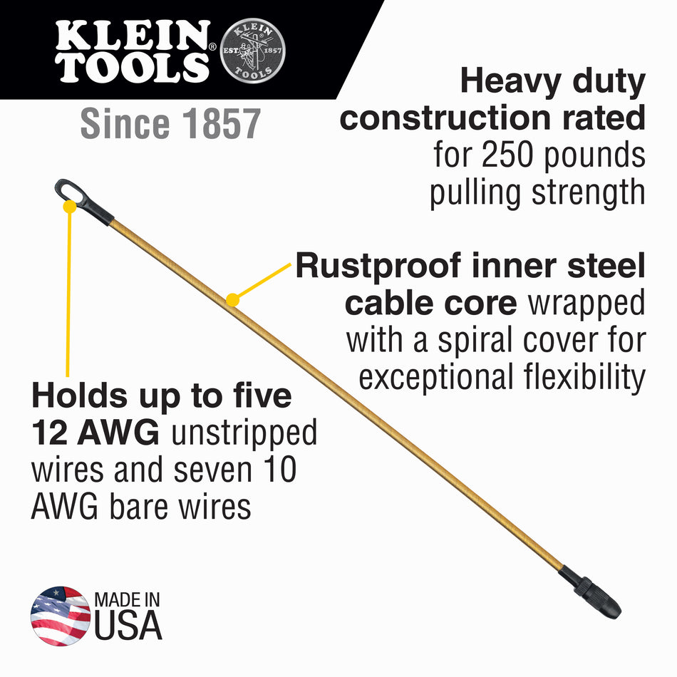 Klein Tools 50350 13-Inch Flexible Fish Tape Leader - additional view