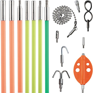 KLEIN TOOLS 50354 Multi-Flex Glow Rod Set, 35-Foot