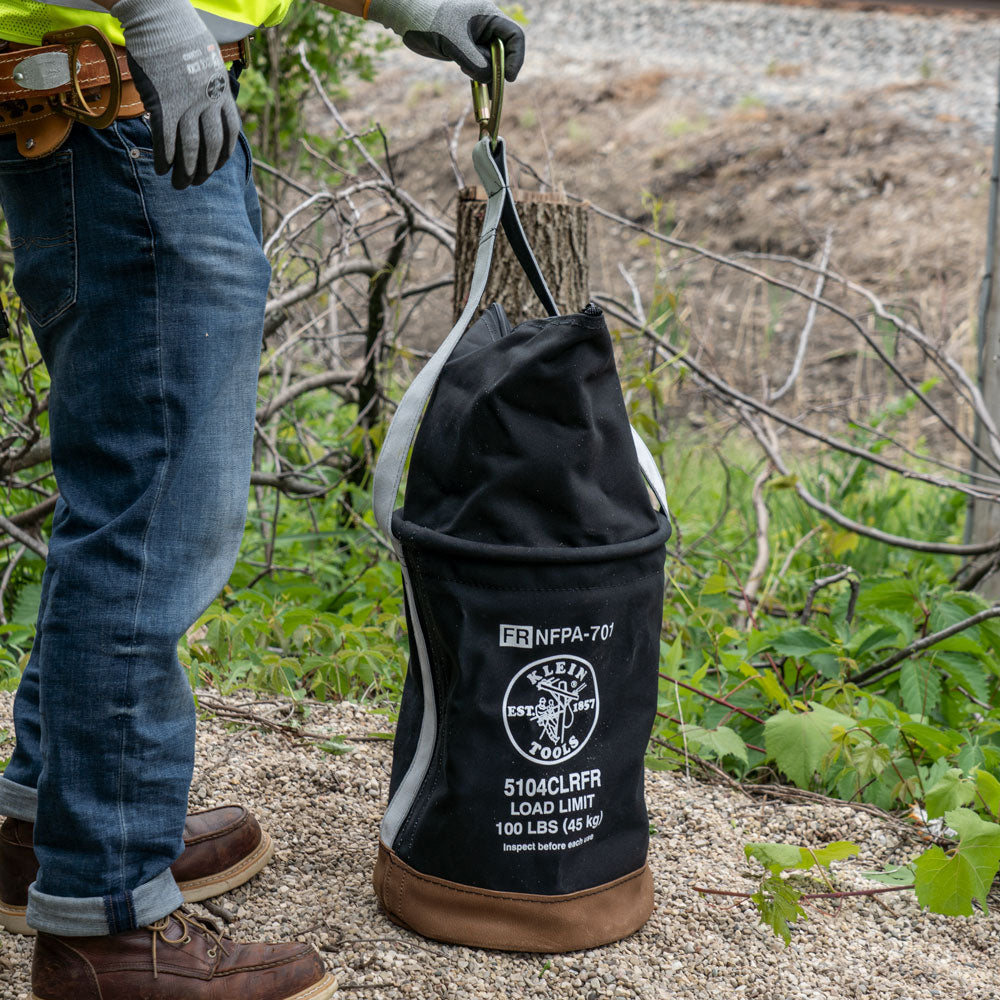 Flame-Resistant Top Closing Canvas Bucket