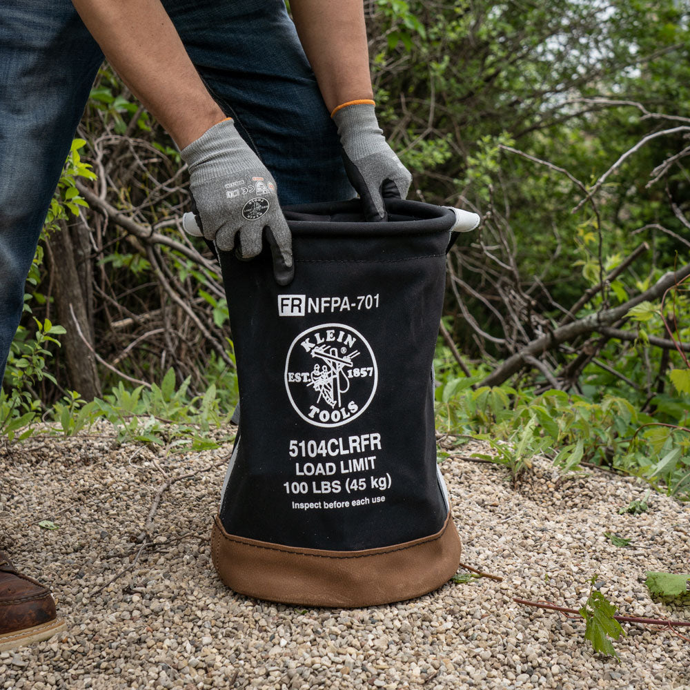 Flame-Resistant Top Closing Canvas Bucket