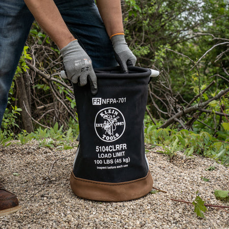 Flame-Resistant Top Closing Canvas Bucket