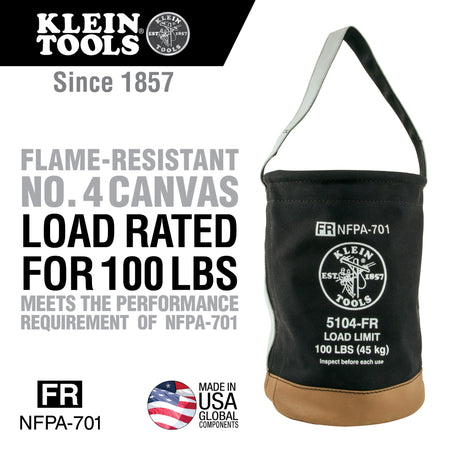 Flame-Resistant Canvas Bucket