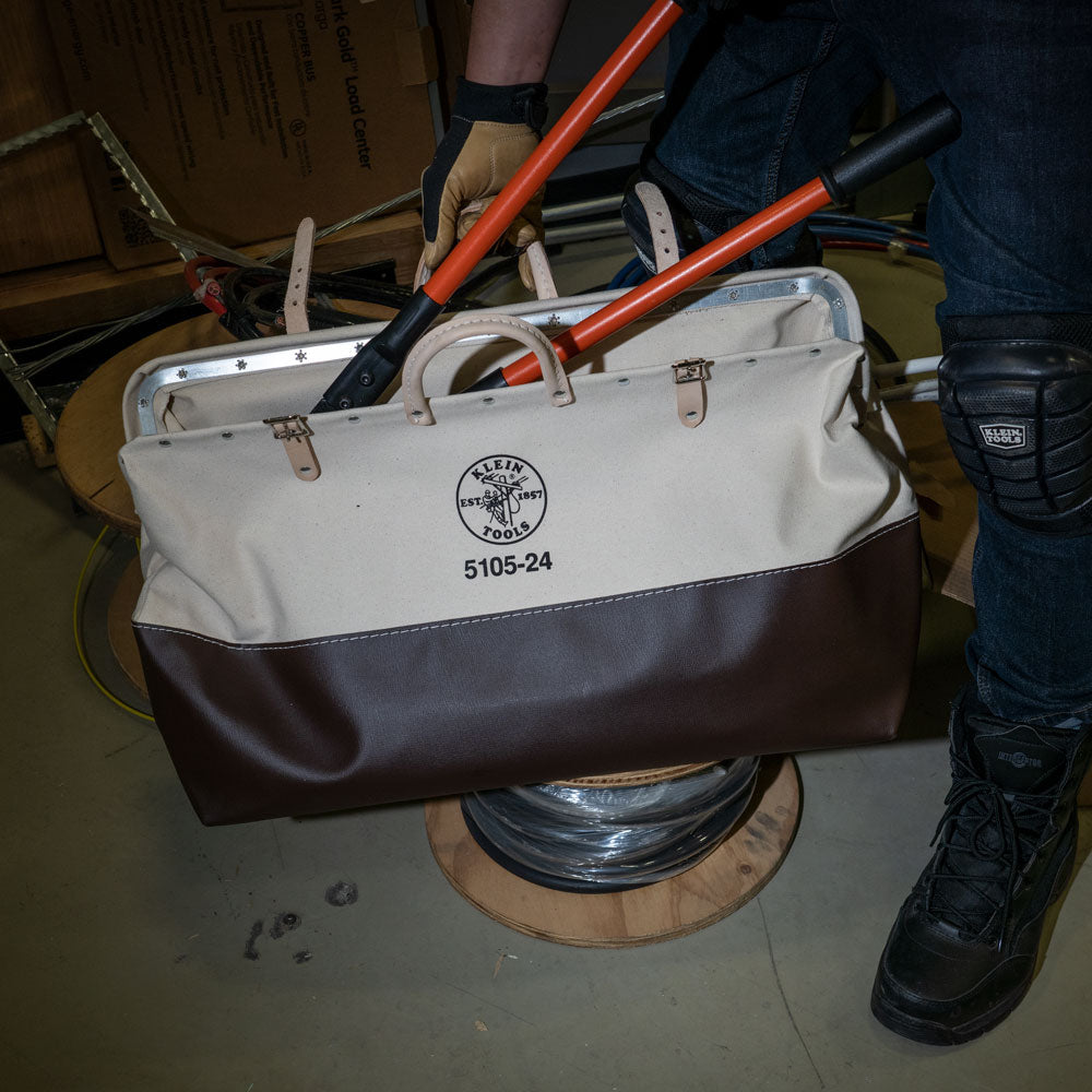High-Bottom Canvas Tool Bag, 24-Inch