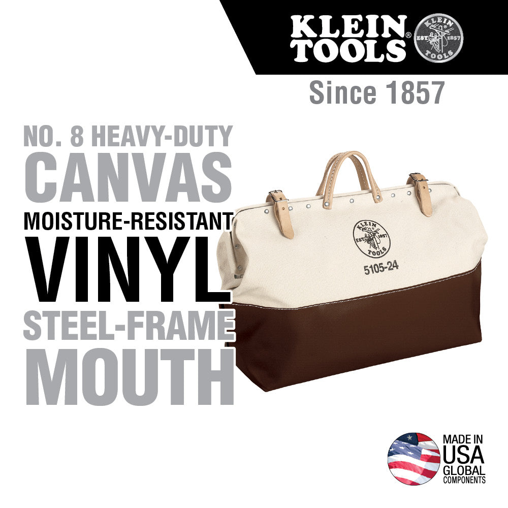 High-Bottom Canvas Tool Bag, 24-Inch