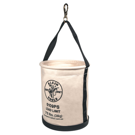 Wide Straight Wall Bucket with Pocket/Snap