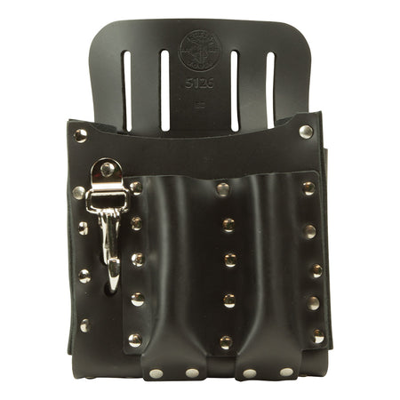 Leather Tool Pouch with Knife Snap, 5-Pocket