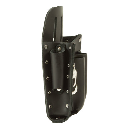 Leather Tool Pouch with Knife Snap, 5-Pocket