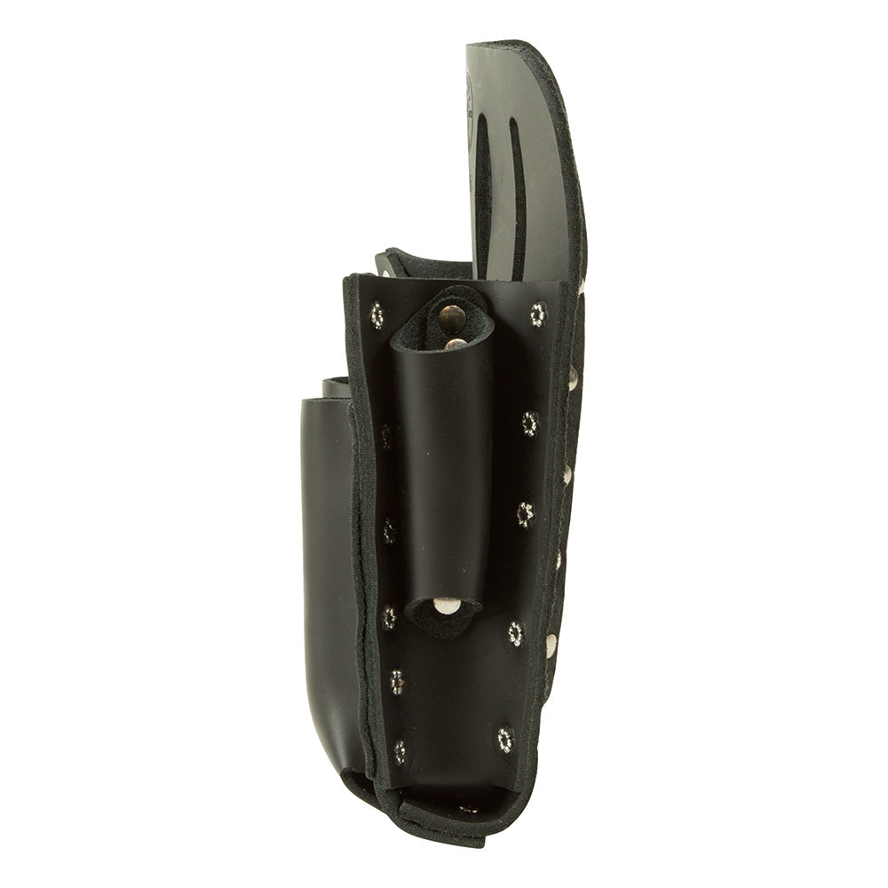 Leather Tool Pouch with Knife Snap, 5-Pocket