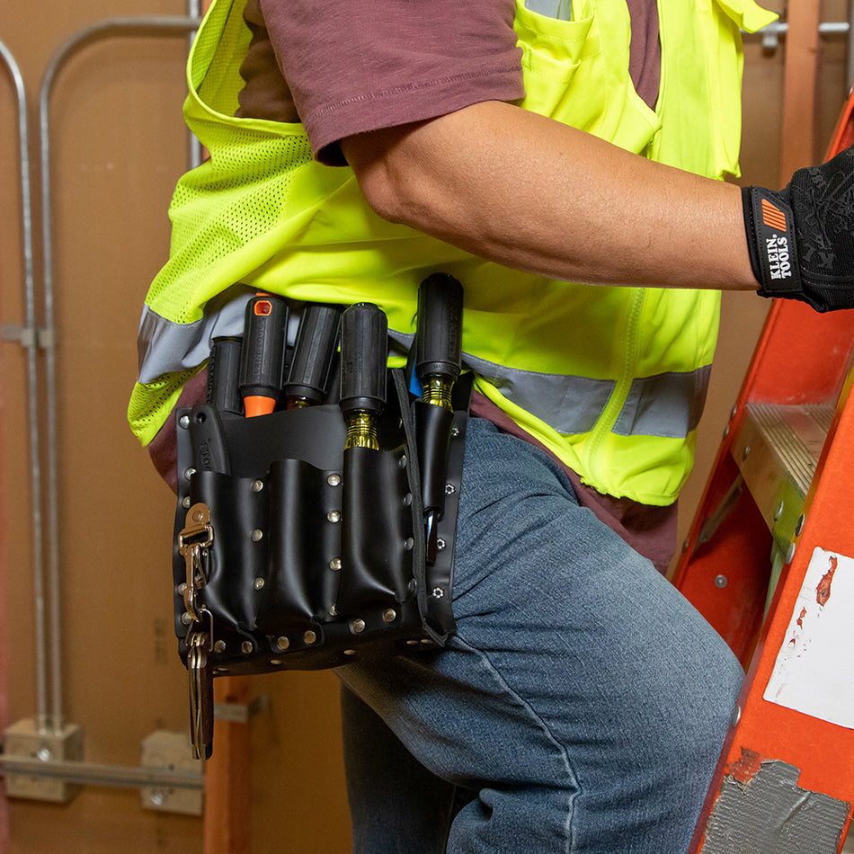 Klein Tools 5127 6-Pocket Tool Pouch - in use