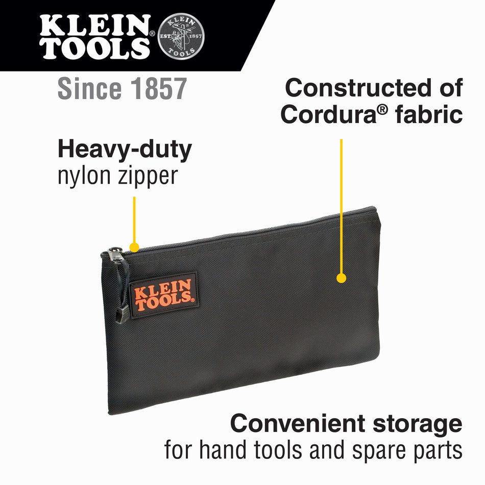 Klein Tools 5139B 12-1/2-Inch Cordura Ballistic Nylon Zipper Bag - additional view