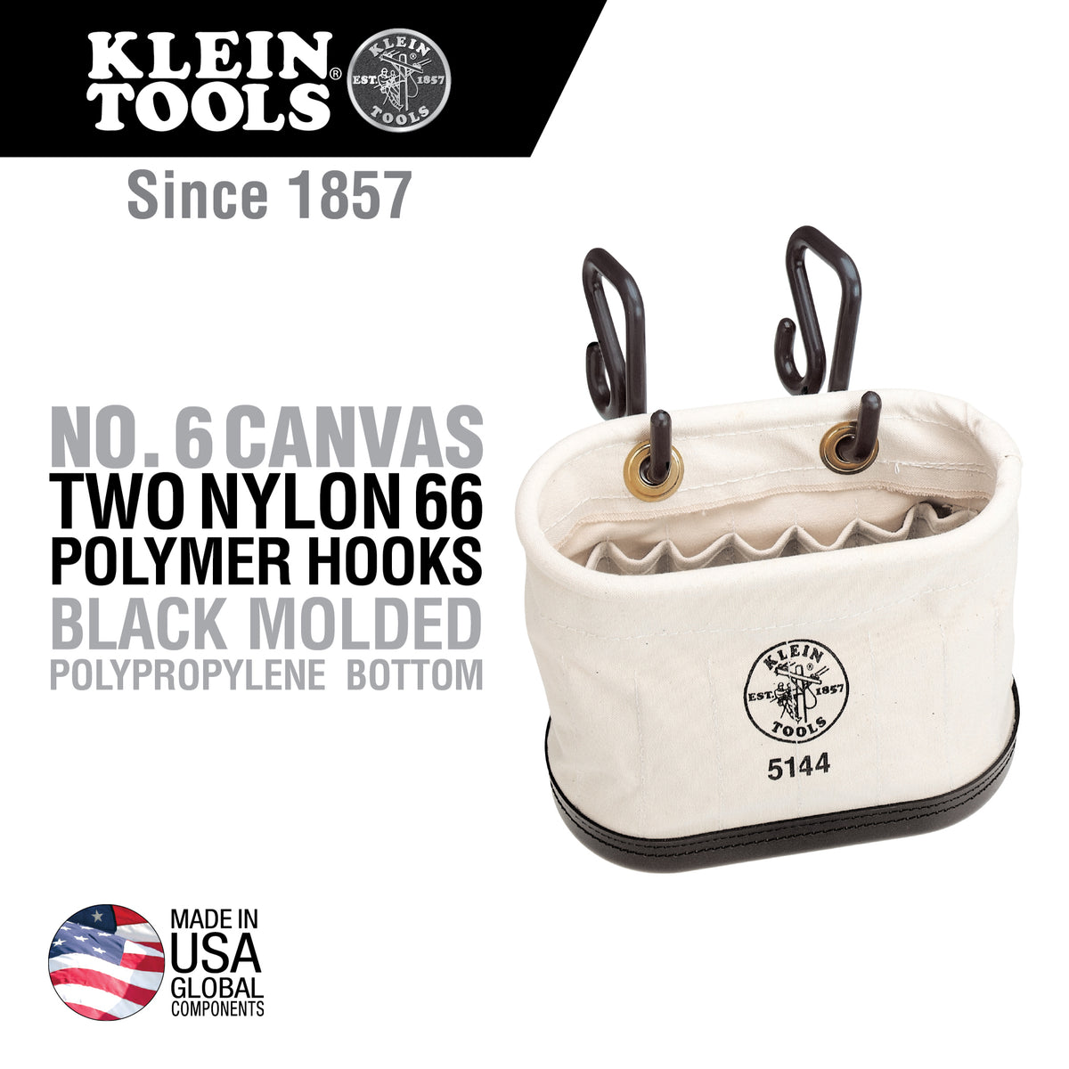 Aerial Oval Bucket 15 Pockets with Hooks