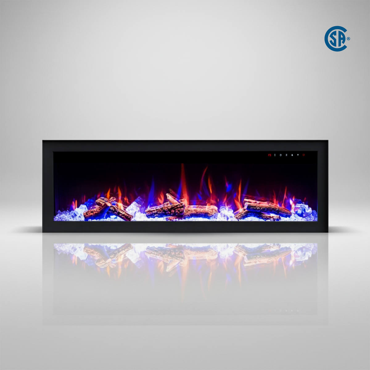 LEDFP-52BIF built-in electric fireplace front view