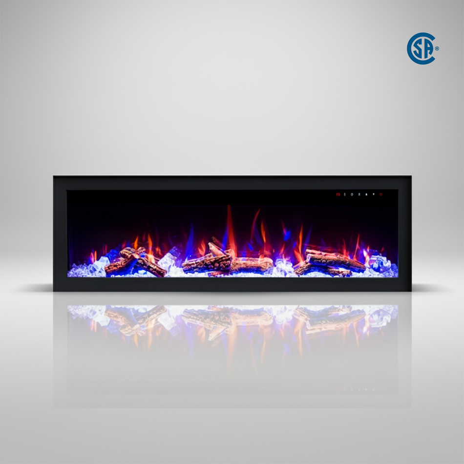LEDFP-52BIF built-in electric fireplace front view