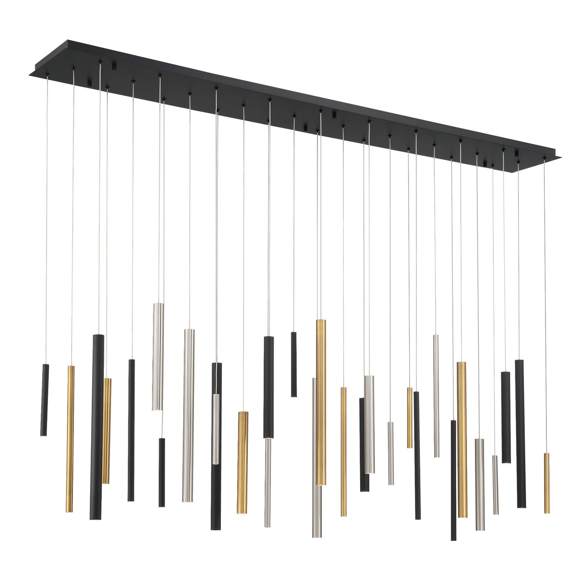 Eurofase Santana 72" 30-Light LED Chandelier, Mix, front view