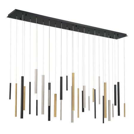 Eurofase Santana 72" 30-Light LED Chandelier, Mix, front view