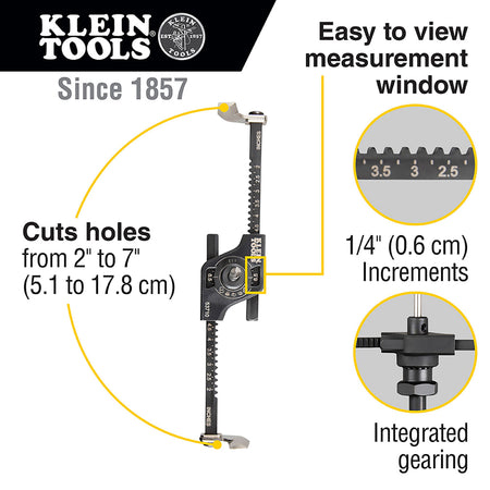 53710 Adjustable Hole Saw with Auto-Set Arms